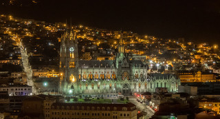 City night cathedral lights background - almada negreiro free wallpaper