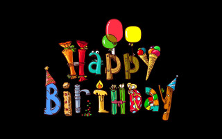 Happy birthday balloons gifts black - a happy birthday message free wallpaper