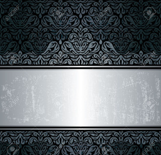 Black silver background silver ribbon - black background free wallpaper