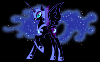 Cartoon pony blue mane wings - a purple tail free wallpaper