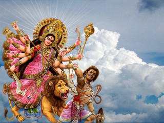 Woman riding lion man back - a painting of a woman free wallpaper