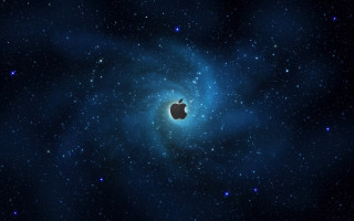 Apple logo galaxy background stars - a computer free wallpaper