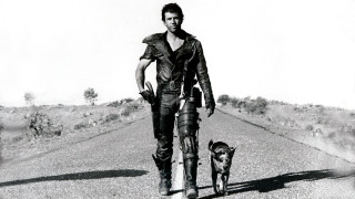 Man dog dirt road helmet - apocalyptic free wallpaper