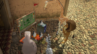 Giraffe monkey zoo sign signboard - primitivism free wallpaper