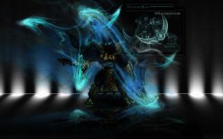 Demon blue smoke fantasy arcane - a blue light free wallpaper