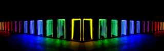 Cyberpunk room neon lights black - bruce nauman free wallpaper