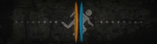 Black wall blue orange stripe - splash art free wallpaper