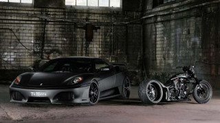 Black sports car motorcycle garage 2 - dom qwek free wallpaper