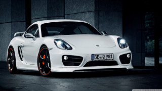 White sports car dark room 14 - a white wall free wallpaper