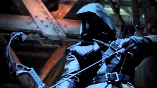 Man hooded outfit bow arrow - outfit holding free wallpaper