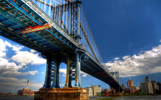 Bridge water sky clouds city 3 - a body of water free wallpaper for desktop
