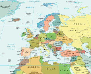 Europe map countries major cities - berlin secession free wallpaper