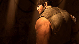 Man brown vest hat dark - promotional image free wallpaper for desktop