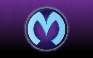 Blue purple logo black background - a white circle free wallpaper