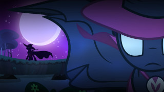 Cartoon character hat purple outfit - full free wallpaper