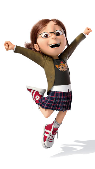 Cartoon girl jumping red shoes - leg free wallpaper