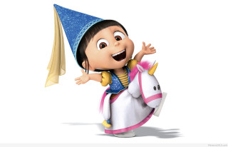 Cartoon girl toyhorse bluehat goldtail - a cartoon character riding free wallpaper