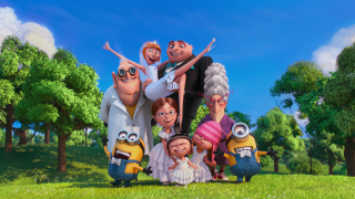 Family minions park photo despicable - fantastic realism free wallpaper