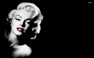 Black white woman red lips 2 - photo of a woman free wallpaper