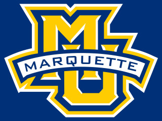 Marquette logo blue background ribbon - digital free wallpaper for desktop