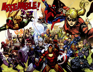 Avengers assemble cartoon group image - assemblage free wallpaper