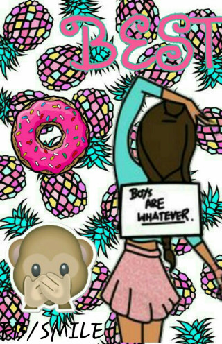 Girl holding sign donut pineapple - a pineapple free wallpaper