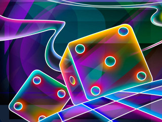 Colorful background dice ball of - psychedelic art free wallpaper