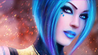 Blue hair blue eyes blue - blue eye free wallpaper