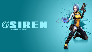 Woman gun blue background siren - eden box free wallpaper