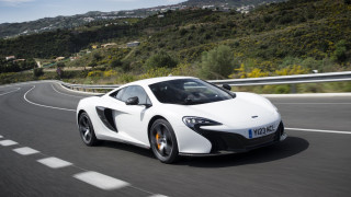White sports car hillside trees - a road next free wallpaper