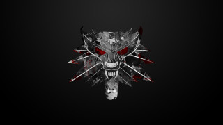 Black background red white wolf - caspar wolf free wallpaper