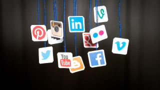 Mobile phone social media icons - professional digital art free wallpaper
