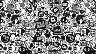 Black white pattern diverse elements - asaf hanuka free wallpaper