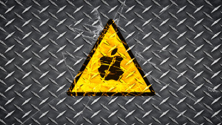 Yellow triangle fist metal background - free abstract wallpaper