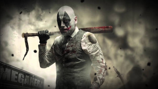 Bloody man knife face holding - a bloody face holding free wallpaper