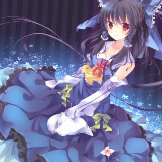 Woman blue dress flower blue - a blue ribbon free wallpaper