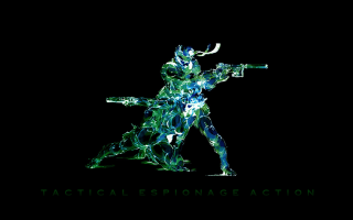 Man holding gun green white 2 - graphic free wallpaper
