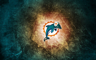 Dolphins logo dark background blue - ball free wallpaper