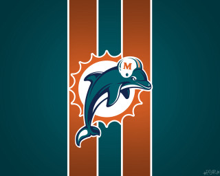 Dolphins logo football field ball - cell free wallpaper