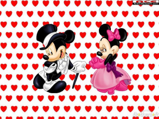 Mickey minnie hearts background romanticism - heart free wallpaper