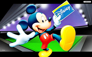 Cartoon mickey mouse running sign - altermodern free wallpaper