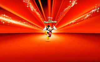 Mickey mouse red wall person - the floor free wallpaper