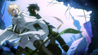 Anime couple forest sword sky - concept art free wallpaper