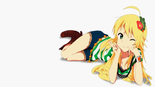 Girl laying ground hand face - her chin free wallpaper
