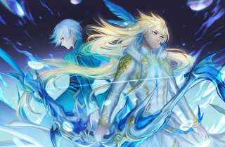 Woman sword snow feathers fantasy - epsylon point free wallpaper
