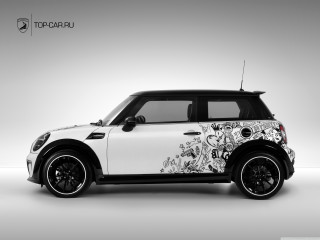 Mini car decorative designs open - modern free wallpaper