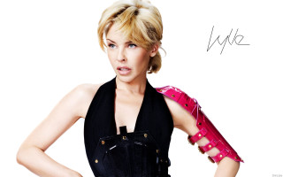Woman pink glove black dress - bettina heinenayech free wallpaper