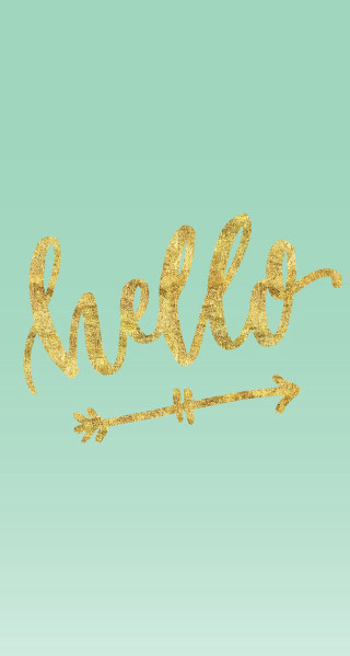 Gold foil lettering kaleloo blue - typographic free wallpaper