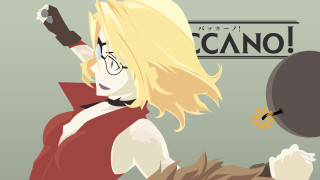Woman red dress frying pan - art deco free wallpaper