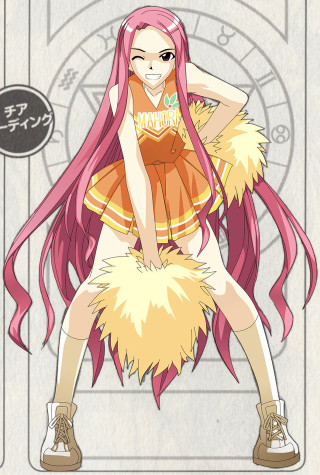 Pink hair cheerleader portrait zodiac - a girl free wallpaper